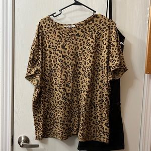 Free people cheetah shirt